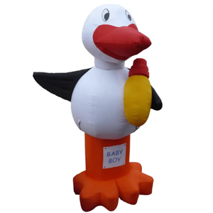 Opblaasbare ooievaar met fles